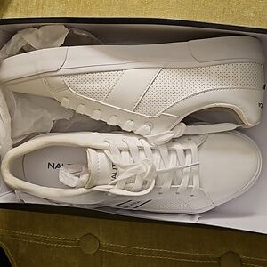 Nautica mens lowcut sneakers leather white